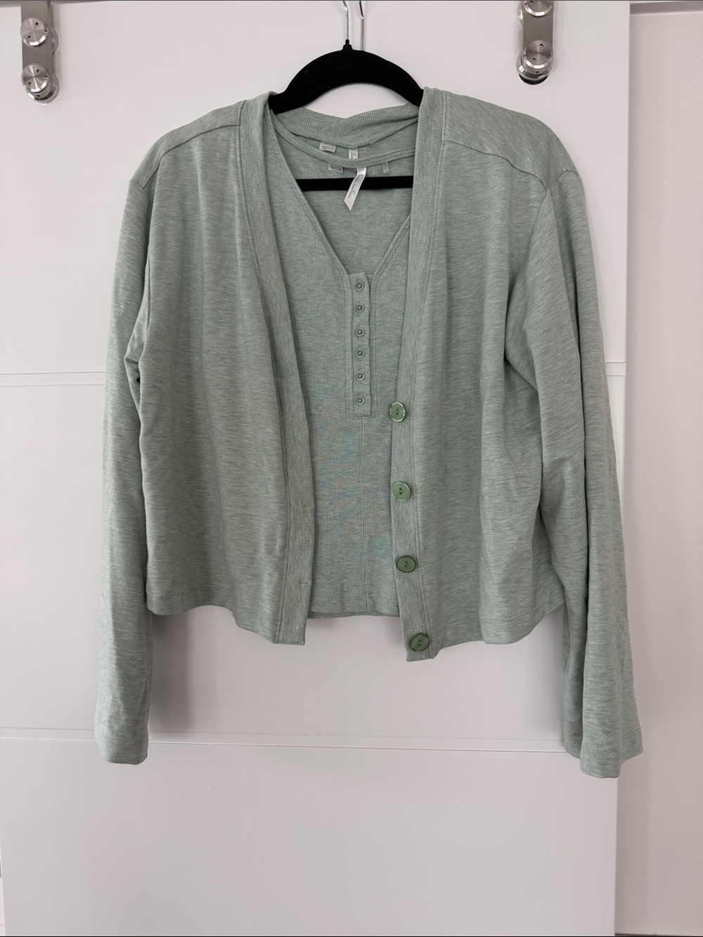 Travis Mathew Sage Green Women's Button Cardigan Set
